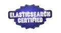 Elasticsearch certified badge recognition technology digital software it professionalism Royalty Free Stock Photo