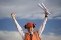 Elated worker Royalty Free Stock Photo