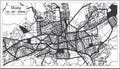Elazig Turkey City Map in Black and White Color in Retro Style. Outline Map