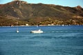 Elba island, port, ships, hills, boats, sea, in Italy, Europe