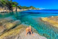 Elba woman in Cotoncello Beach