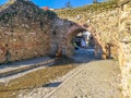 Elbasan Castle main stone gate in Albania