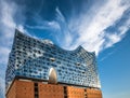 The Elbe Philharmonic Hall or Elbphilharmonie, concert hall in t