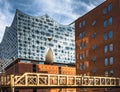 The Elbe Philharmonic Hall or Elbphilharmonie, concert hall in t