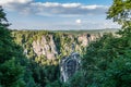 Elbe River at Elbe Sandstone Mountains Royalty Free Stock Photo
