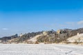 Elbe river valley in winter in Dresden