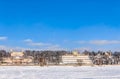 Elbe river valley in winter in Dresden