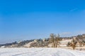 Elbe river valley in winter in Dresden