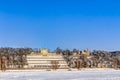 Elbe river valley in winter in Dresden