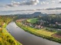 Elbe Valley with view of Rathen