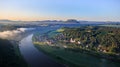 Elbe view from Bastei, Sachsische Schweiz