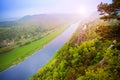 Elbe view from Bastei, Sachsische Schweiz Royalty Free Stock Photo