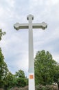 Cross to commemorate the apostolic visit of Pope John Paul II in Elblag. Royalty Free Stock Photo