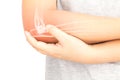 Elbow bones injury Royalty Free Stock Photo