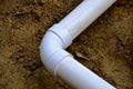 Elbow changing direction of PVC pipe Royalty Free Stock Photo