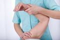 Elbow flexion Royalty Free Stock Photo