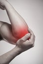 Elbow pain Royalty Free Stock Photo