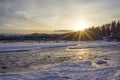 Elbow River Sunburst Royalty Free Stock Photo