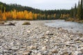 Elbow river valley in autumn Royalty Free Stock Photo