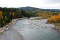 Elbow river valley in autumn Royalty Free Stock Photo