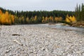 Elbow river valley in autumn Royalty Free Stock Photo