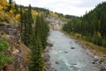 Elbow river valley in autumn Royalty Free Stock Photo