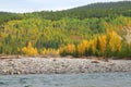 Elbow river valley in autumn Royalty Free Stock Photo