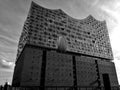 Elbphilharmonie Hamburg statd city concert hall black white Royalty Free Stock Photo