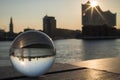 The Elbphilharmony Hamburg in a glass globe