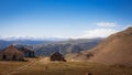 Elbrus And Green Hills with road At Sunny Summer Day. Dzhili-Su, Republic of Kabardino-Balkaria,North Caucasus, Russia.