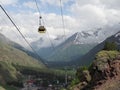 Elbrus region. Azau Glade. The view from the height. Russia, Elbrus - June 2019