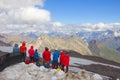 Elbrus region, Kabardino-Balkaria, Russia - August 16, 2020 : Cable car station Garabashi 3847 m above sea level