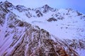 Elbrus region. Sunset. Mountains and clouds in Kabardino-Balkariya, Russia Royalty Free Stock Photo