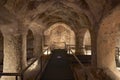 Elche, Alicante, 17 de Febrero de 2022: Arab baths in Elche. Built around 1150. They are located in the basement of the convent of