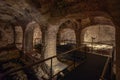 Elche, Alicante, 17 de Febrero de 2022: Arab baths in Elche. Built around 1150. They are located in the basement of the convent of