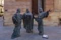 Bronze statues in front of the Basilica of Santa Maria of Elche, Alicante Royalty Free Stock Photo