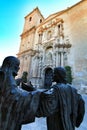 Sculptures of three apostles in Elche Royalty Free Stock Photo