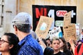 Young people protesting against climate change in Elche Royalty Free Stock Photo