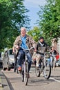 Elder citizens on their bicycle, Amsterdam, netherlands.