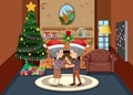 Elder couple celebration christmas