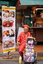 Elder street musician