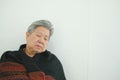 elder woman taking a nap. asian elderly senior napping sleeping Royalty Free Stock Photo