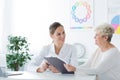 Elder woman during dietician consultation