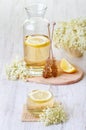 Elderflower juice with lemon Royalty Free Stock Photo