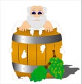 Elderling in the barrel Royalty Free Stock Photo
