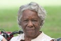 Elderly african american lady outside