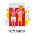 Elderly Beach Vacation Poster