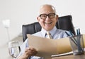 Elderly Business Man Smiling Royalty Free Stock Photo