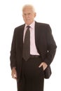 Elderly business man in suit Royalty Free Stock Photo