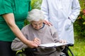 Elderly care - insurance form Royalty Free Stock Photo